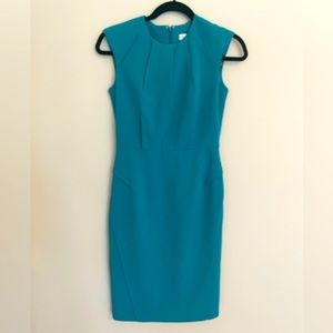 Calvin Klein Starburst Sheath Dress in Teal